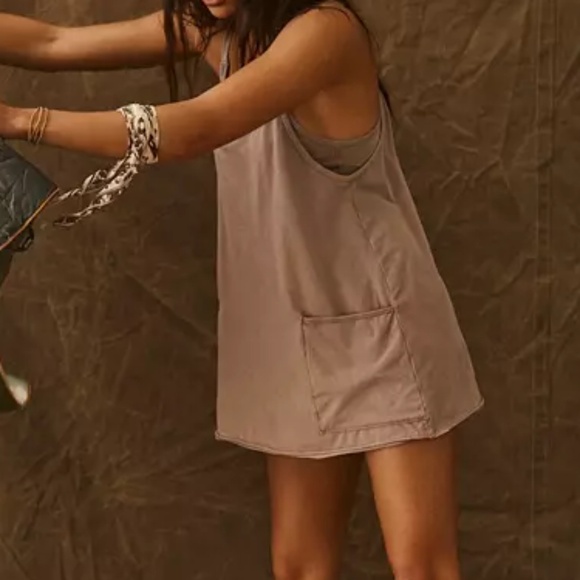 NWOT Free People Movement Hot Shot Mini Dress - Mocha Latte - S - Picture 4 of 9